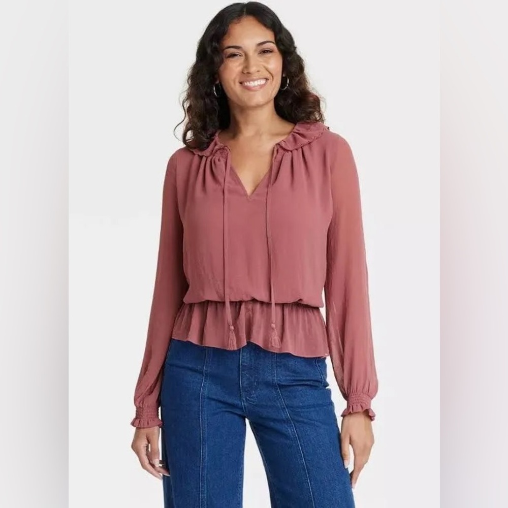 Women's Long Sleeve Blouse -
Universal Thread™™
Dark Mauve